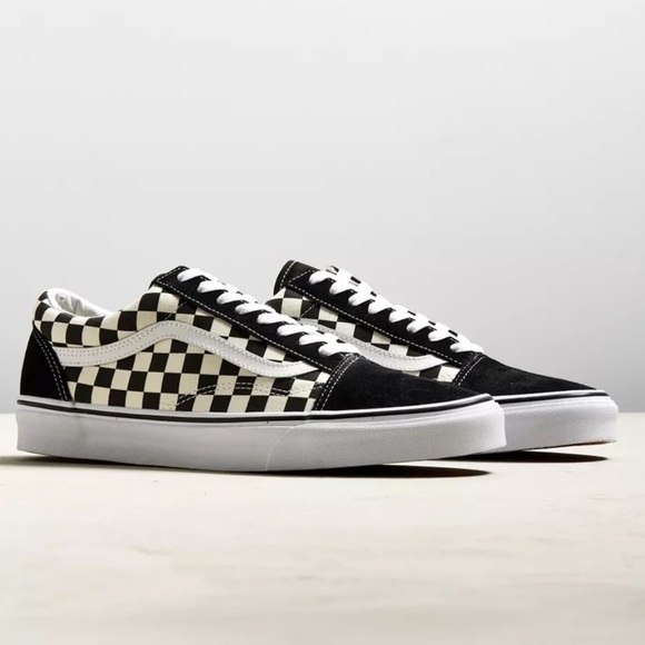 Vans Old Skool Checkerboard Lace Up Low Top Canvas Suede Skate Sneaker 4/5.5 - Picture 3 of 16